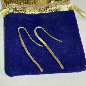 Simple shepherds staff earrings